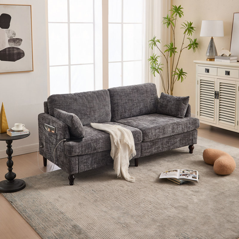 Canapé Chenille, Gris