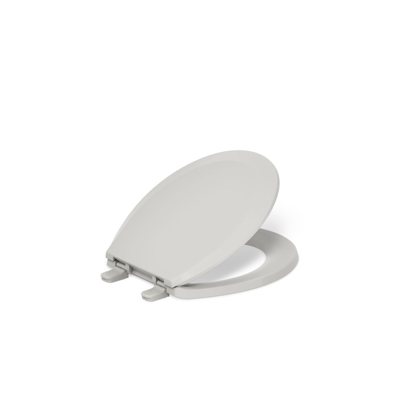 Lustra with Quick-Release Hinges Toilet Seat, Tender Gray, Round
