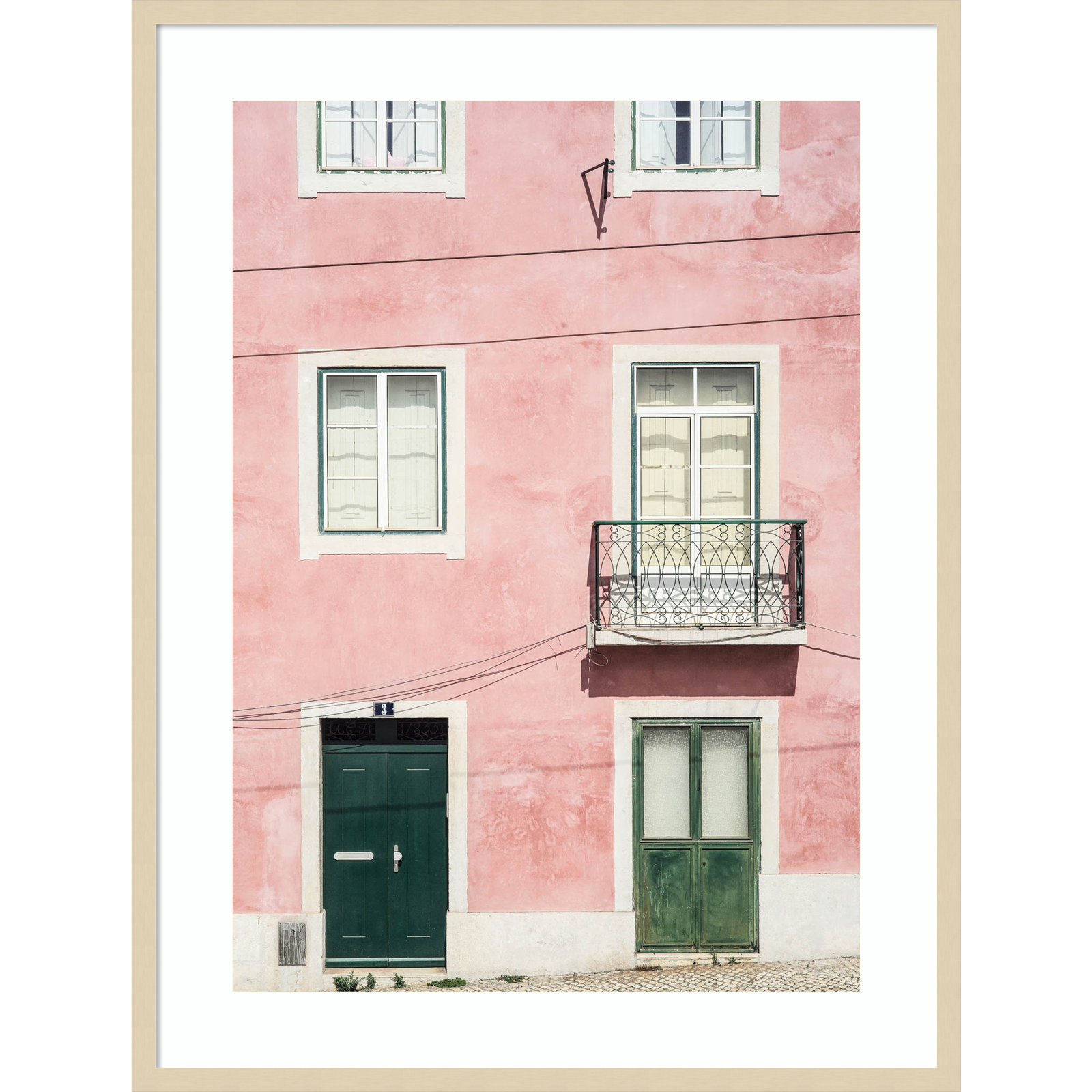 Daisey "Pink Parade" Print, Brown, 41" H x 31" W