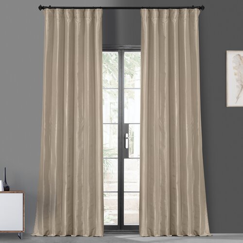 Alcott Hill® Avedon Faux Silk Curtains for Bedroom Blackout Curtains ...