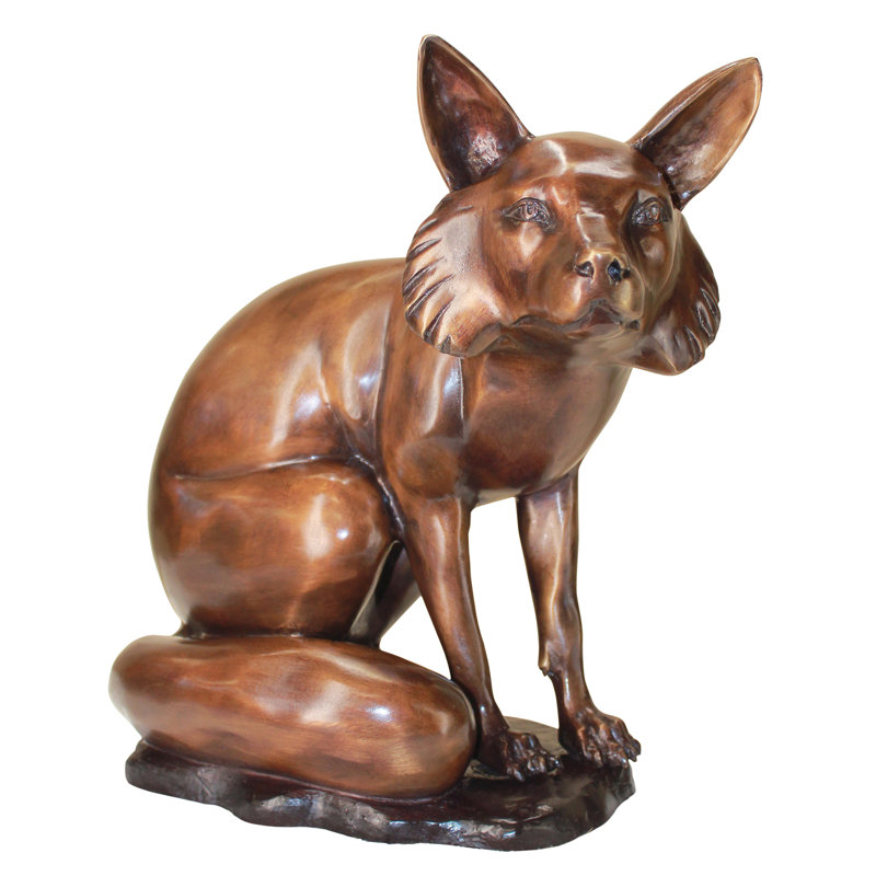 The Observant Sitting Fox Garden Statue