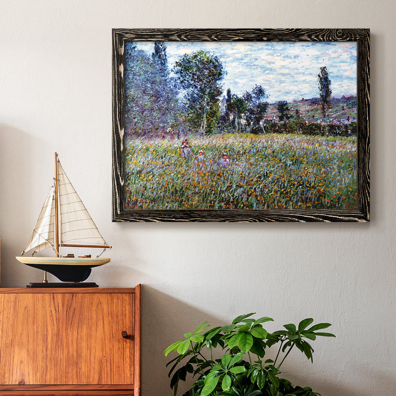 La prairie, 1880, peinture sur toile encadrée, Noir, H 22 po x l 32 po x P 1,5 po