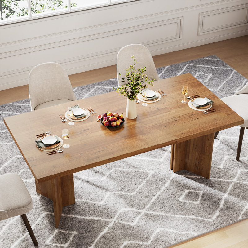 Table de salle à manger pour 6 personnes Rahn, Noyer