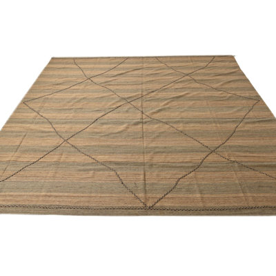 Tapis carré brun clair Iraheta