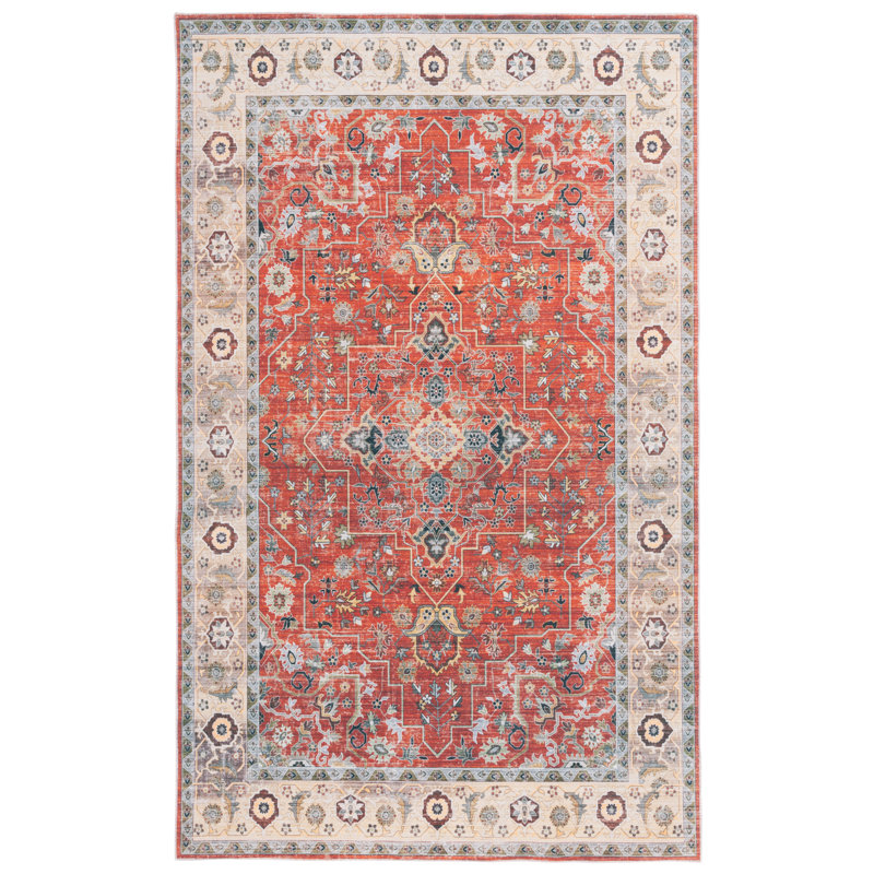Ramil Performance Machine Washable Oriental Rug,  Square 6' 