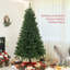Arbre de Noël artificiel 7,5 pi, arbre de Noël avec 1346 branches, ouverture automatique, décoration des Fêtes avec base en acier pour bureau à domicile, vert-916400584