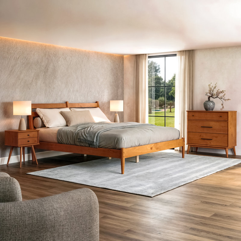 Solid Wood Piece Bedroom Set