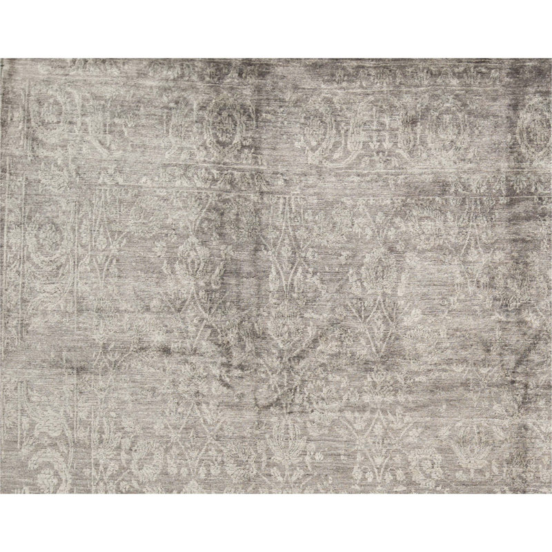 Neo Villa Floral Area Rug in Dark Gray, Rectangle 8'11" x 11'9"