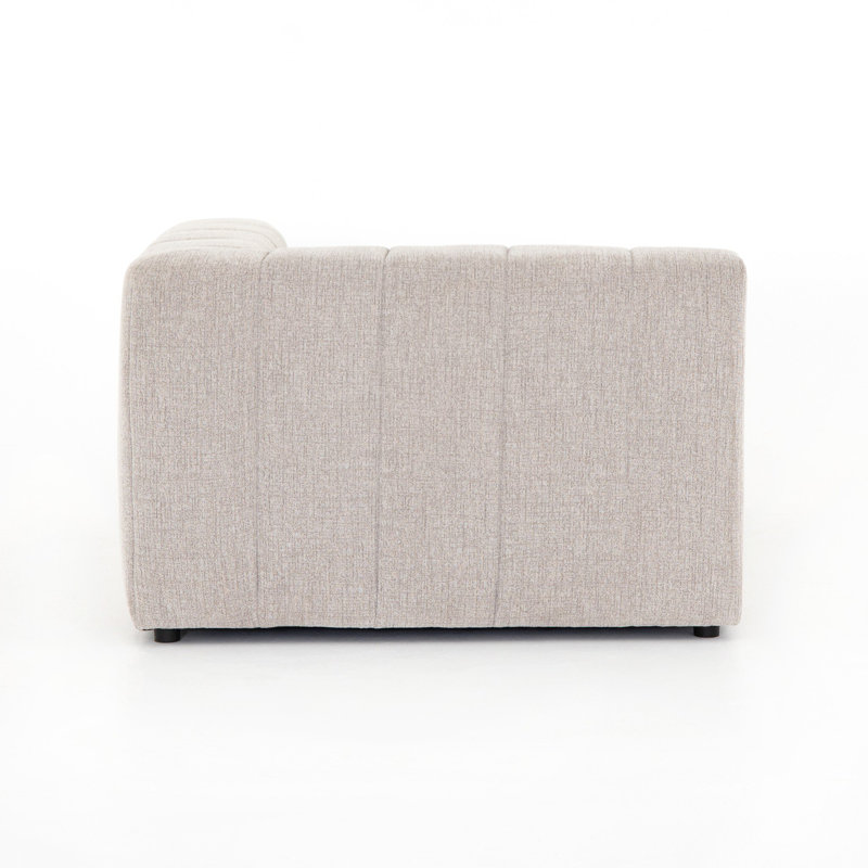 Langham Channeled Raf Piece, Light Gray Napa Sandstone, Right Hand Facing