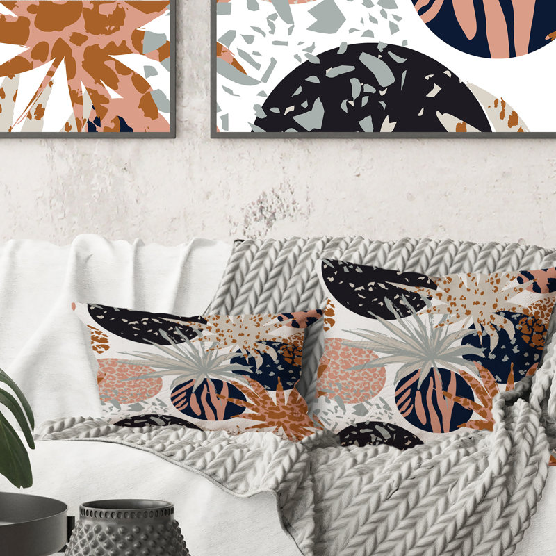Coussin décoratif à tendance géométrique tropicale tendance 1