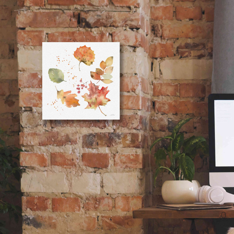 «Falling Leaves I» par Katrina Pete, estampe numérique sur toile, H 12 po x l 12 po x P 0,75 po
