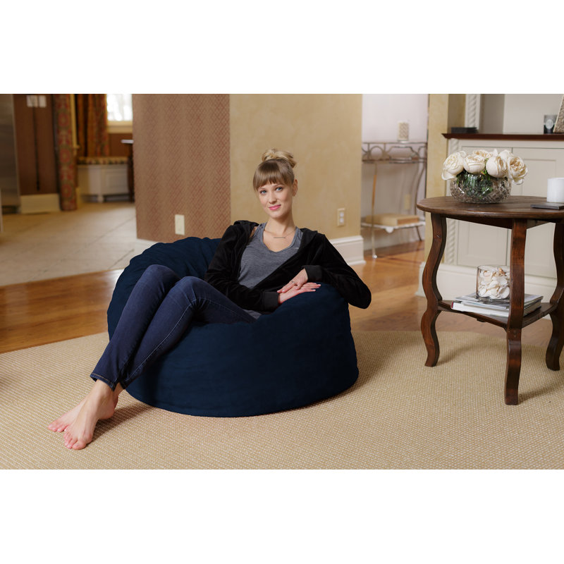 Bean Bag Chair - Shredded Memory Foam Filled Round Furniture Bean Bag Chair with Removable and Machine Washable Cover - Big Bean Bag Sofa Lounger with Soft Micro Fiber Cover - Multiple Colors, Multiple Sizes and Fabrics