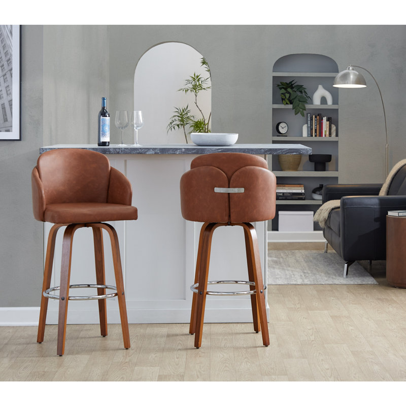 Tabouret de bar à hauteur fixe, Brun