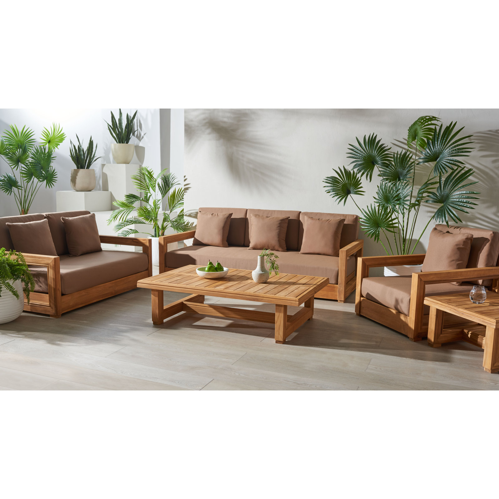 Melrose 6-Person Teak Patio Seating Group