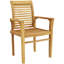 Fauteuil de salle à manger en bois de teck Heins