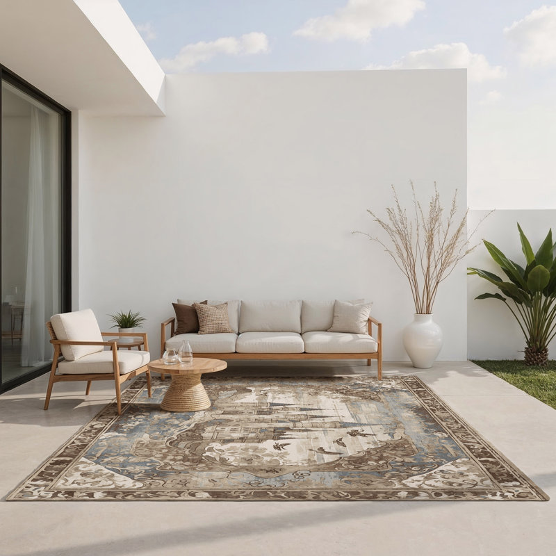 Throne’S Reach Indoor And Outdoor Area Rug, Rectangle 3' x 5'