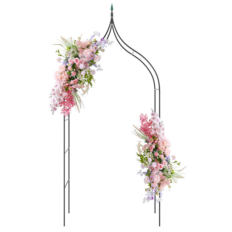 125cm W x 38cm D Metal Arbour in Black