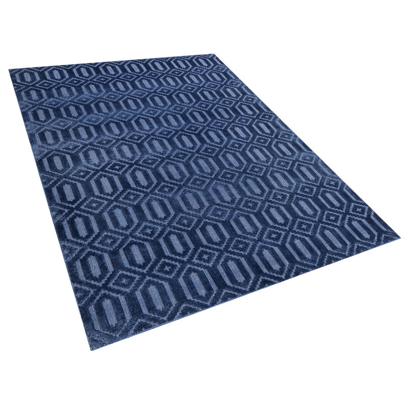 Knudson Geometric Viscose Hand Woven Area Rug, Rectangle 140cm X 200cm