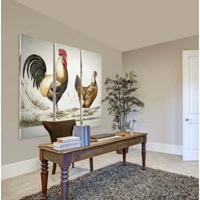 « coq sketch i », impression à multiples images sur toile