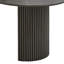 Ensemble de salle à manger Venezia 7 pièces avec table ovale en chêne gris de 80 po, double pied central et 6 chaises tonneau rembourrées grises