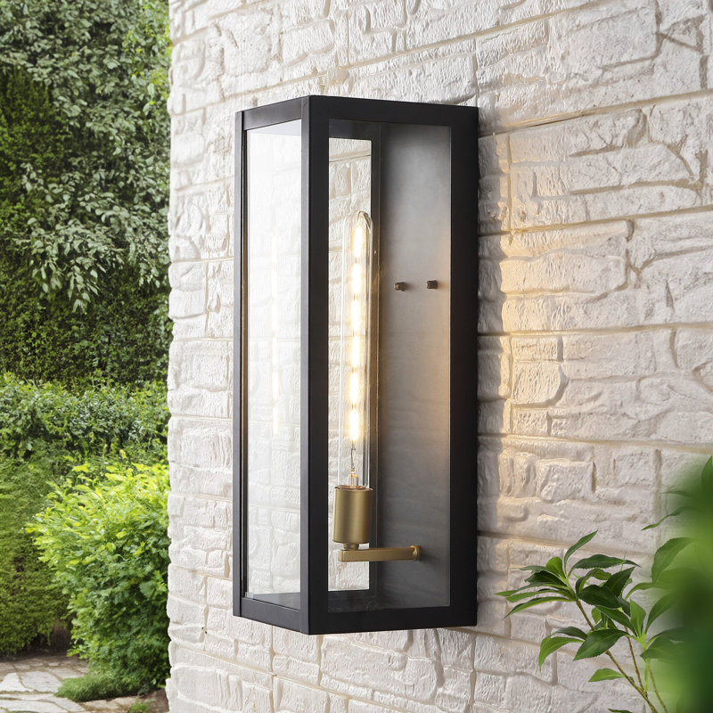 Applique murale d'extérieur câblée, H 20 po x l 7 po x P 7 po