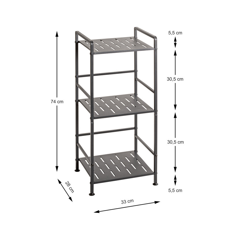 33cm W Metal Storage Rack, 74"H x 33"W x 28"D