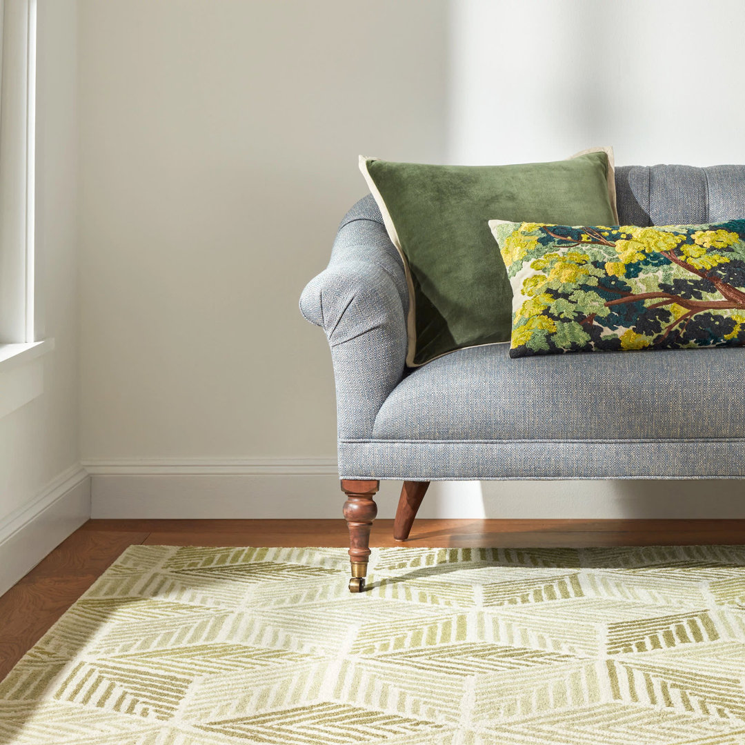 Terra Embroidered Green Decorative Pillow Pine Cone Hill