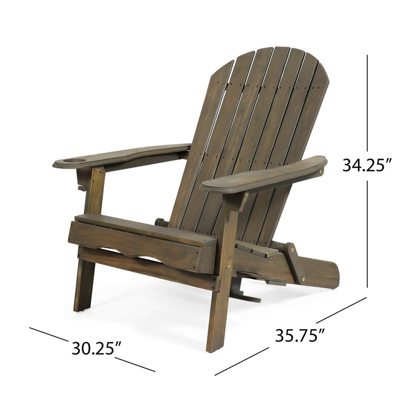 Chaise Adirondack pour l'extérieur, Gris