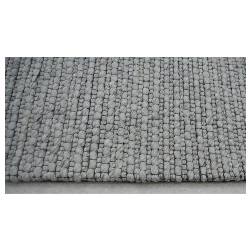 Tapis argenté tissé à la main et à plat Tovey, Rectangle 5 pi 2 po x 7 pi 2 po