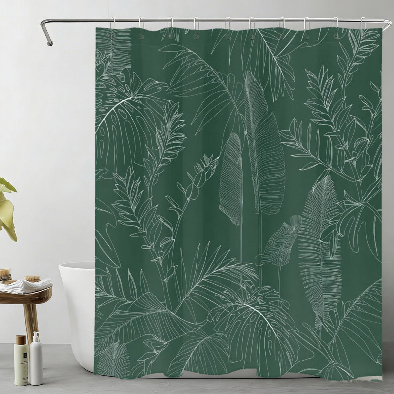 Rideau de douche Tropical Leaf Line