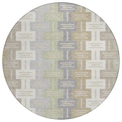 Machine Washable Indoor/Outdoor Chantille ACN2556 Mid-Century Modern Rug