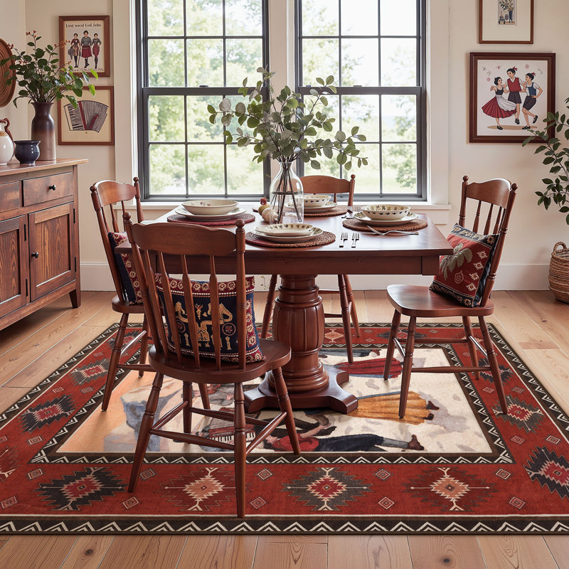 Tapis antidérapant Southwestern, Rectangle 5' x 7'