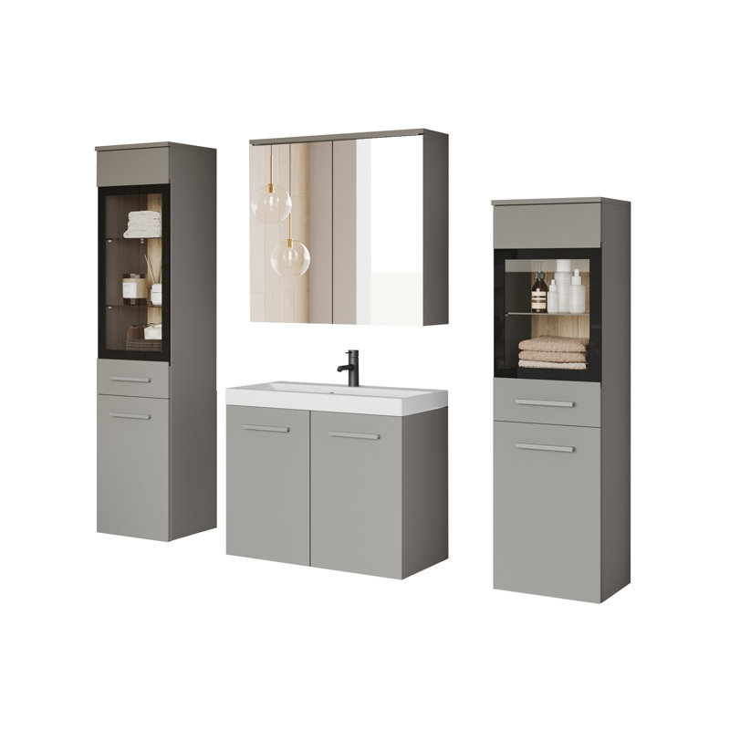 Bathroom Suite, Grey
