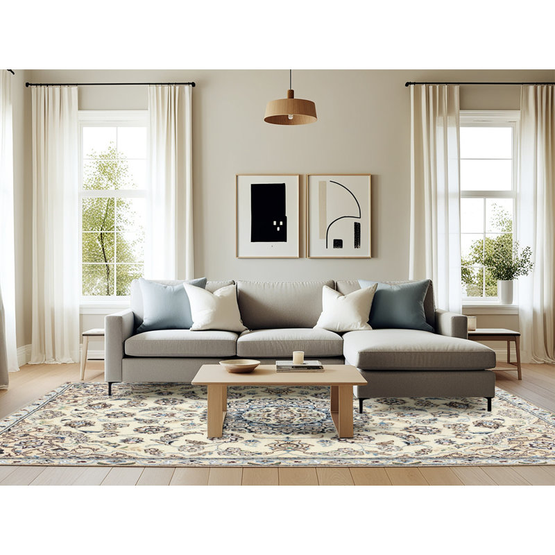 Guernon Oriental Indoor Rug, Rectangle 6' x 9'