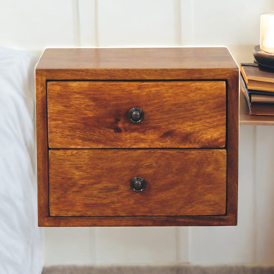 Mykonos 30cm W Solid Wood Bedside Table