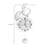 Milky White Irregular Stone Patterned Pendant Wall Clock