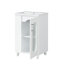 Meuble-lavabo de salle de bain avec lavabo, armoire de salle de bain avec tablette à deux niveaux