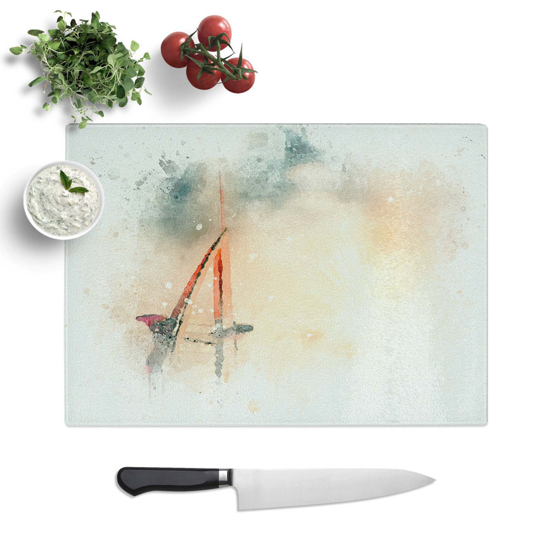 Tempered Glass Burj Al Arab Hotel in Dubai Chopping Board, 28.5 cm W x 20 cm L