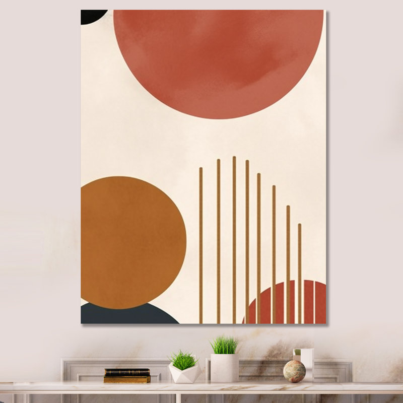 «Beige Minimal Boho», art mural minimaliste, Toile tendue, H 20 po x l 12 po x P 1 po