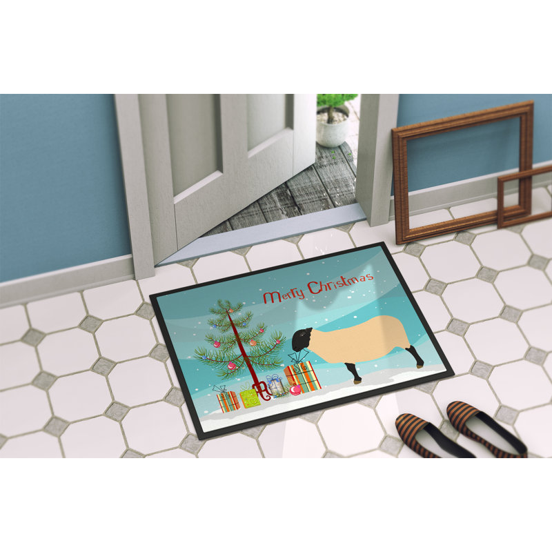 Macy Non-Slip Christmas Outdoor Doormat, Rectangle 2' x 3'