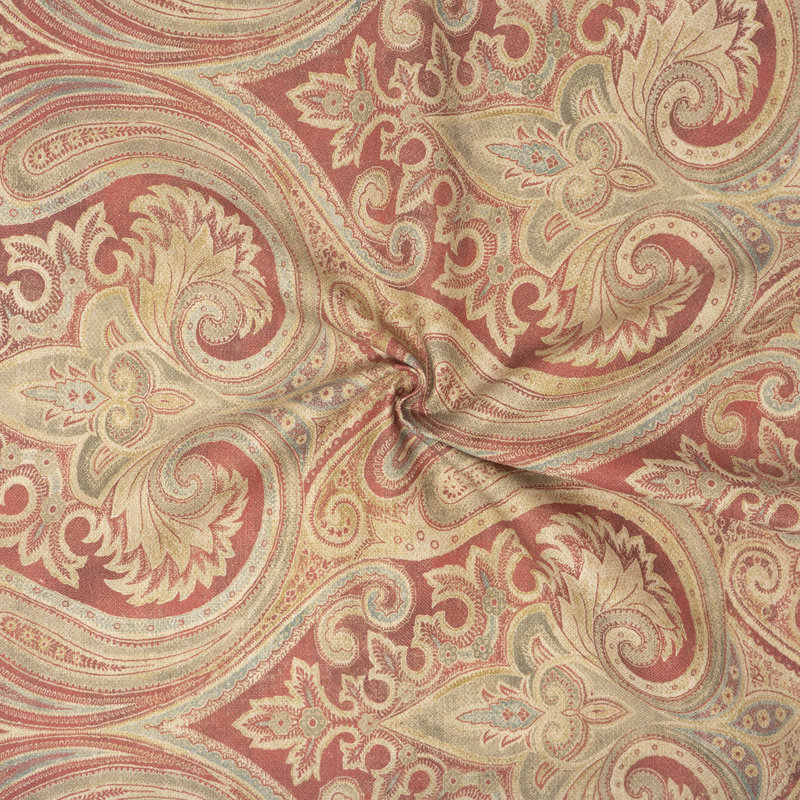 Waverly 55% Linen/45% Cotton, Home Décor, Upholstery Fabric, Cut by Yard, Quiet Place Rouge