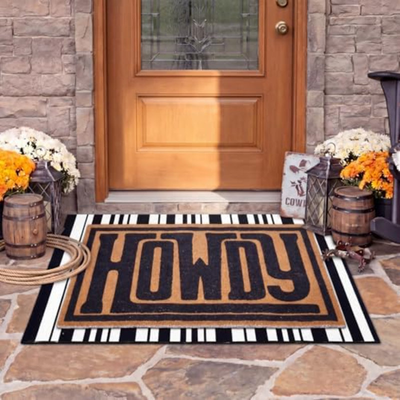 2 paillassons Western Howdy Coir Doormats