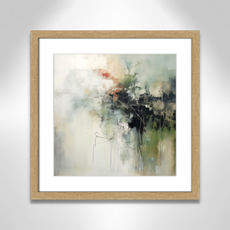 «Green Abstraction I Print» par Irena Orlov, Imprimé mat, Naturel, L 17 po x H 17 po