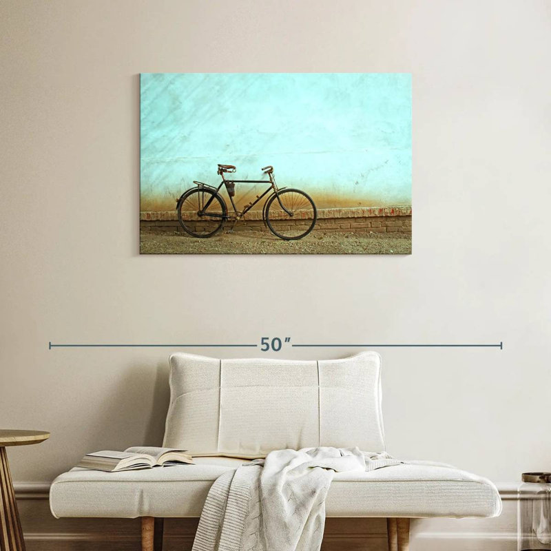Parked Old Bicycle, 24" H x 36" W