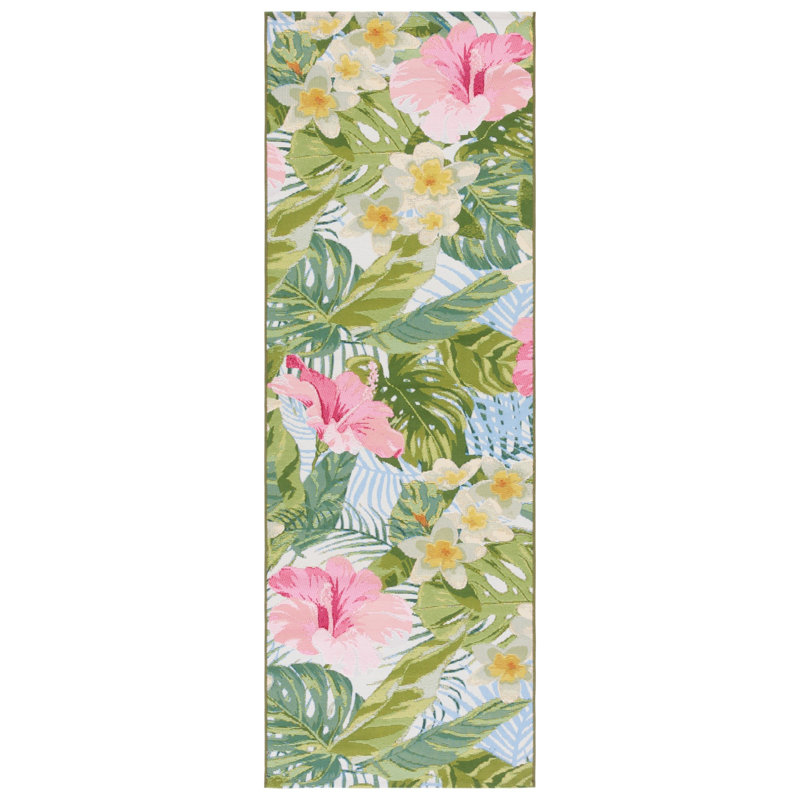 Ithaca 500 Performance Floral Indoor/Outdoor Area Rug, Runner 2'8" x 8'
