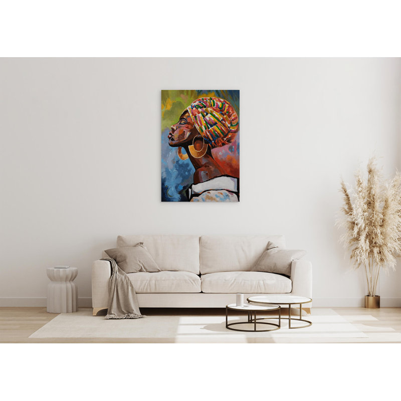 Hand -painted acrylic painting Head Up