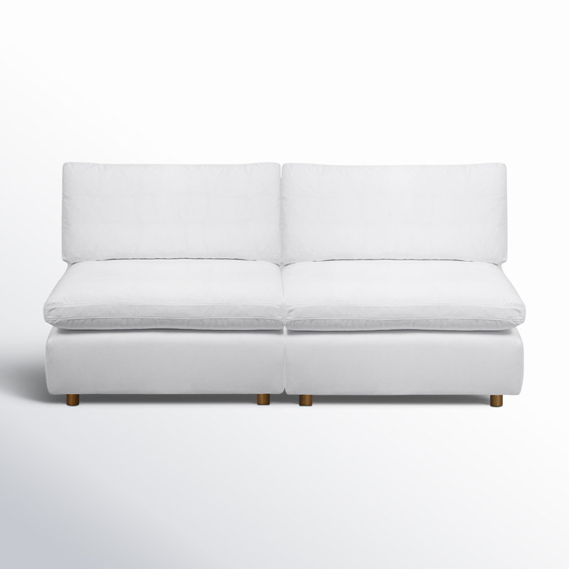 Causeuse rembourrée Jossa, Blanc