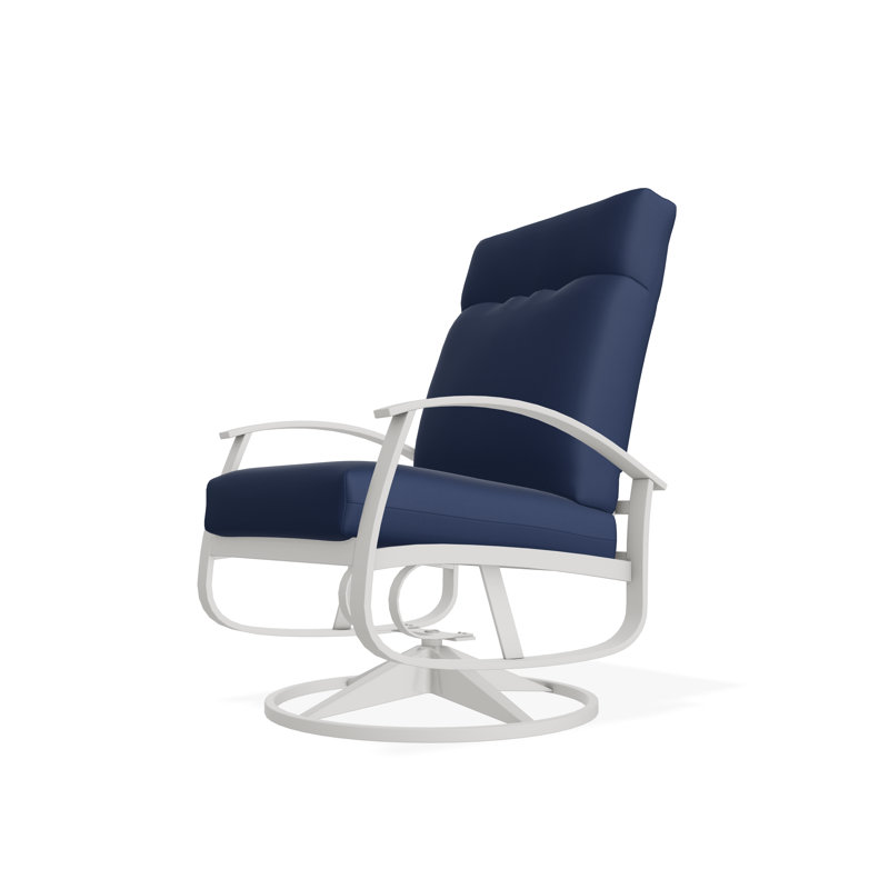 Belle Isle Outdoor Lounge Chair, Canvas Navy Sunbrella® Canvas, Snow