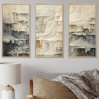 Beige et gris, simple cascade de falaise