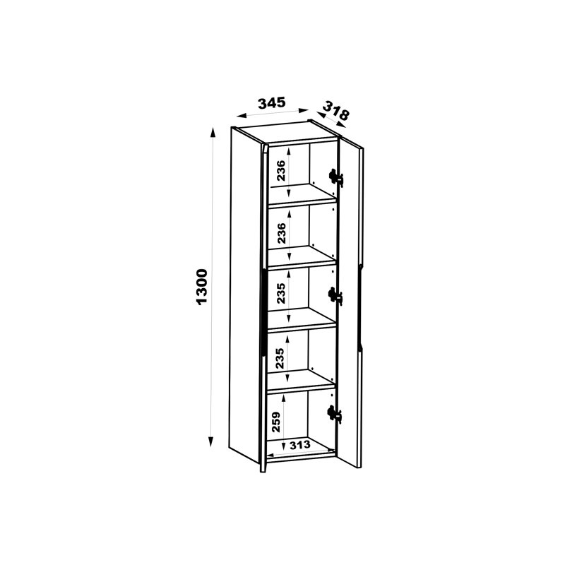 Resmondo  Bathroom Cabinet 130